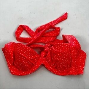 5/$25 SALE AMERICAN Eagle polka dot pink bikini top size 32A